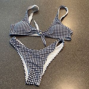 Black and white bikini